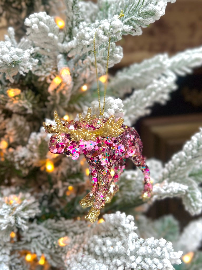 Confetti Moose Ornament