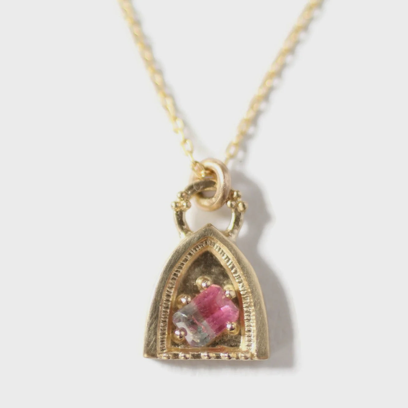 Watermelon Tourmaline Chapel Necklace