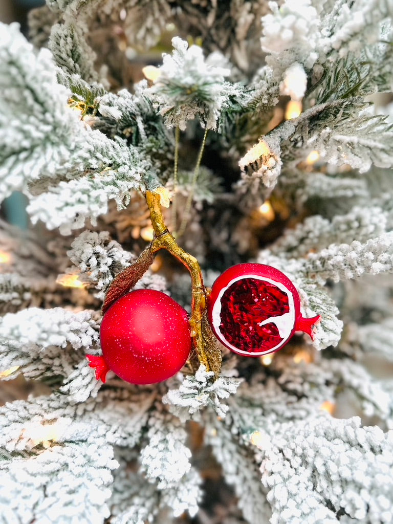 Gold Leaf Cultivated Pomegranate Ornament