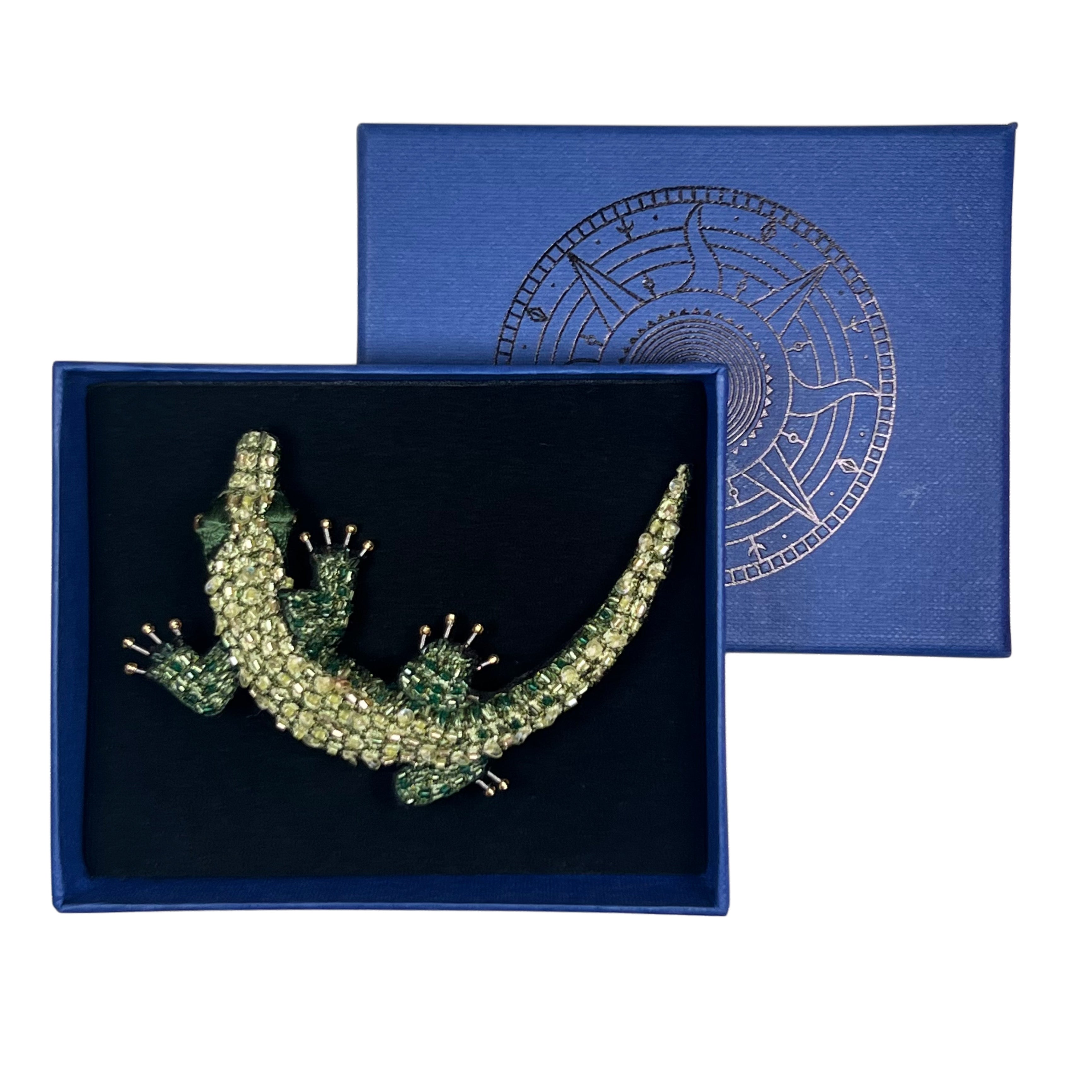 Nile Crocodile Brooch