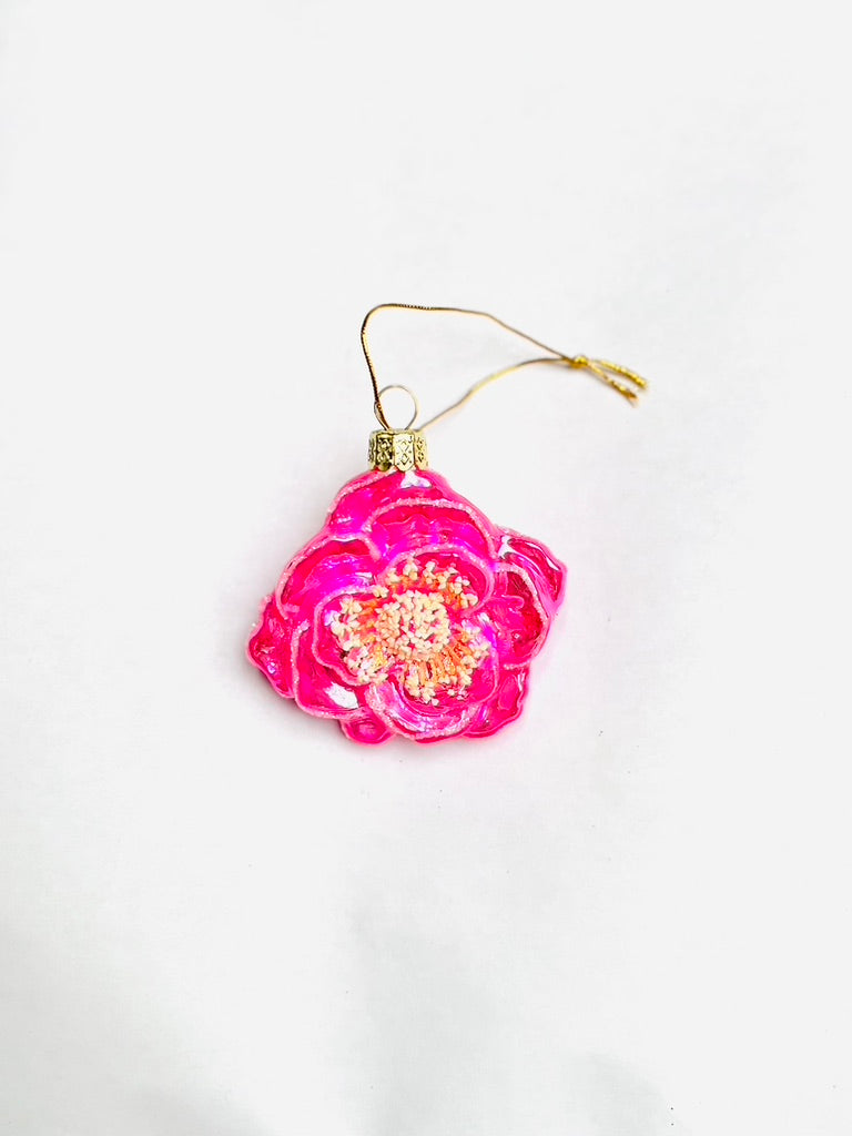 Pink Camillia Ornament