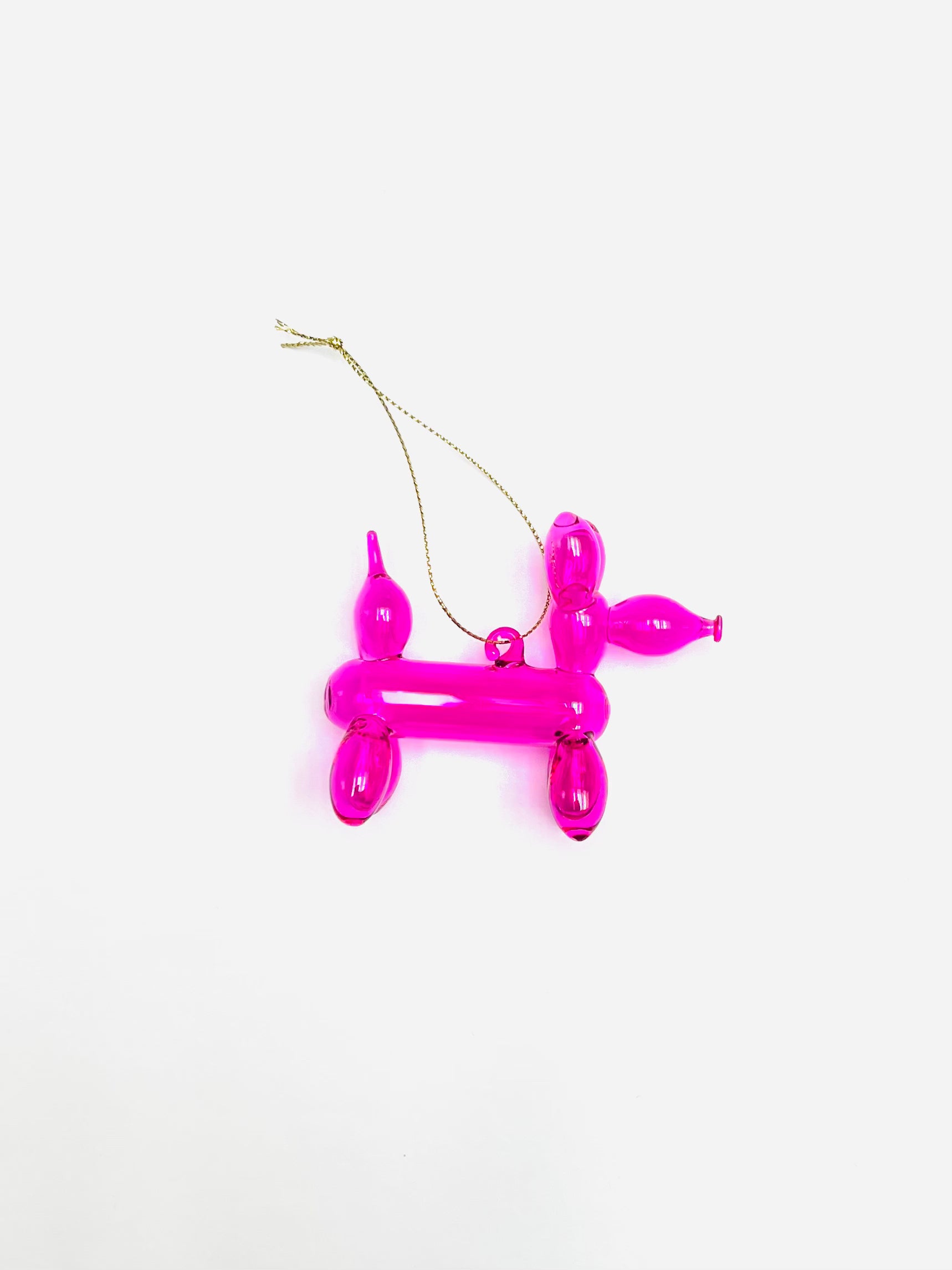 Pink Balloon Pup Ornament