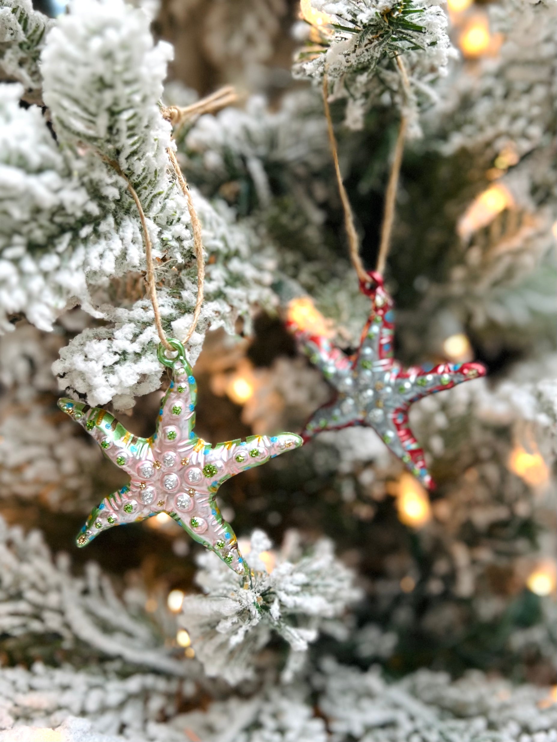 Glitter Starfish Ornament