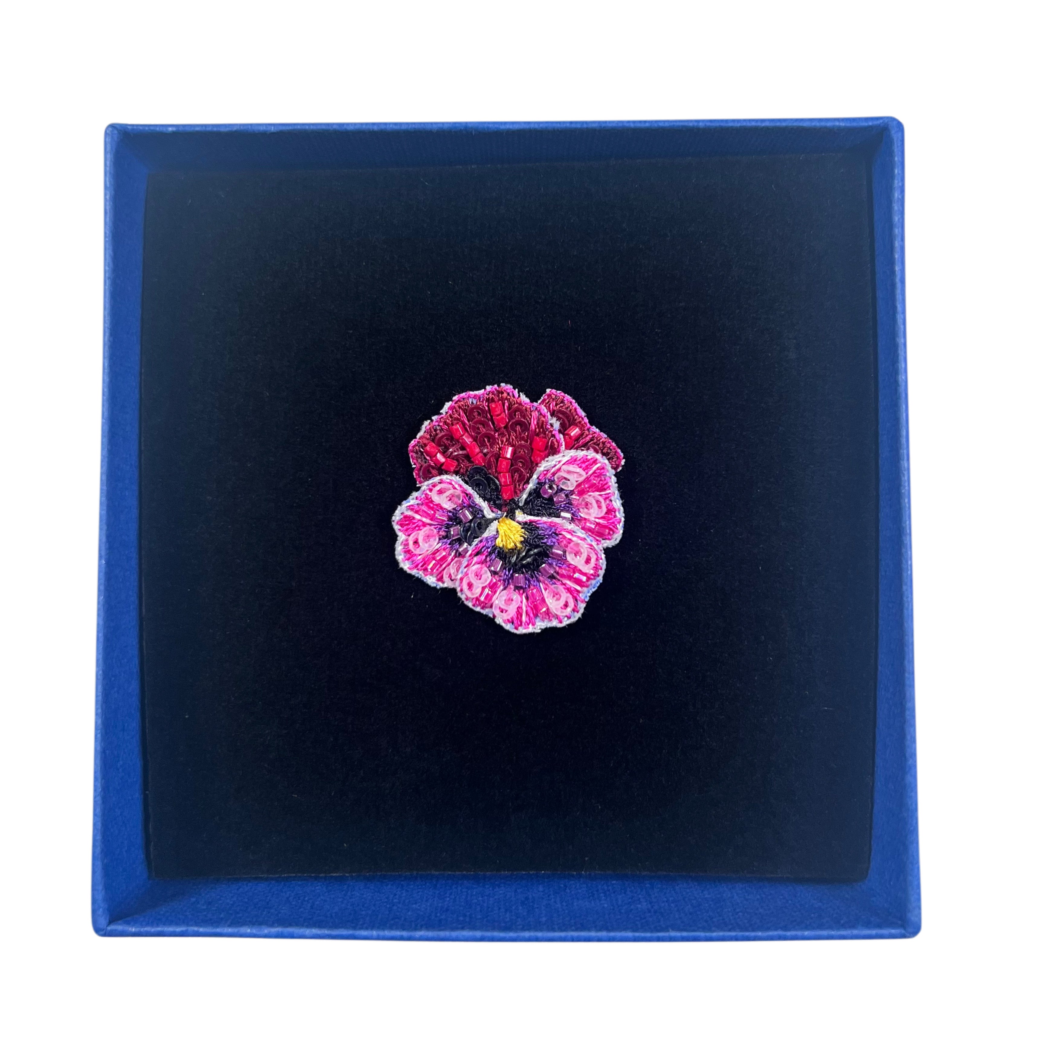 Rose Pansy Button
