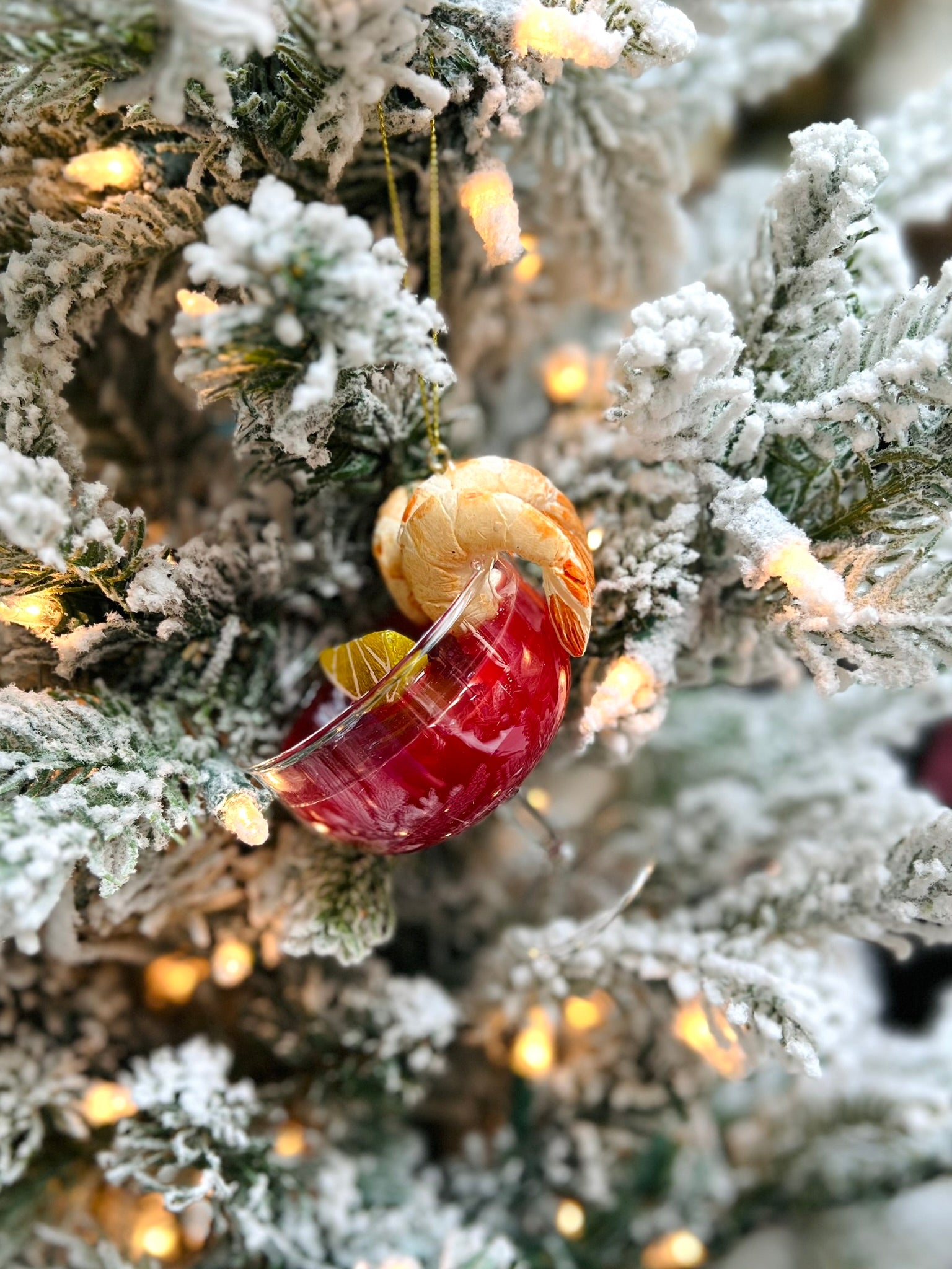 Shrimp in Cocktail Sauce Ornament