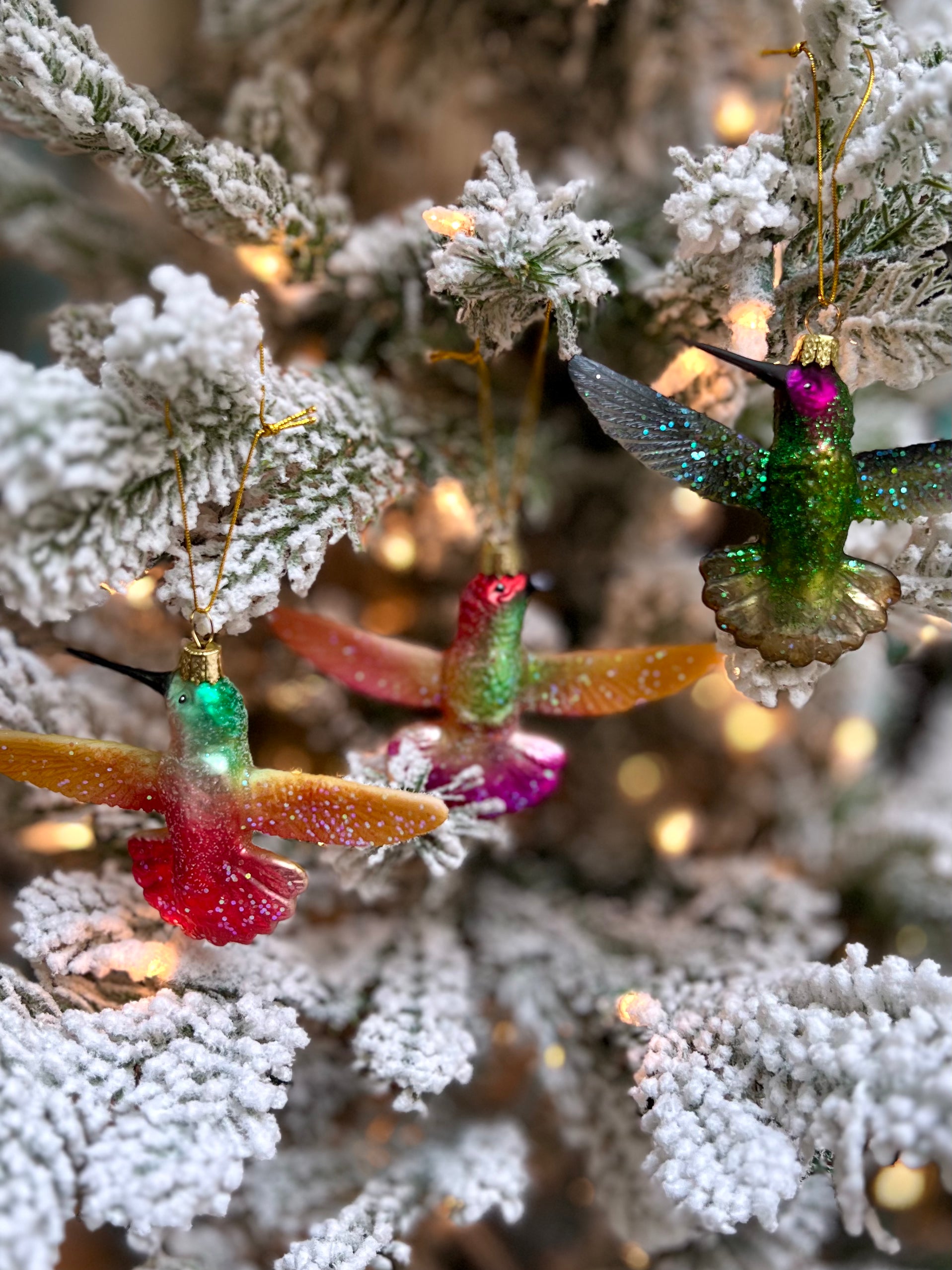 Ruby Throated Humming Bird Ornament