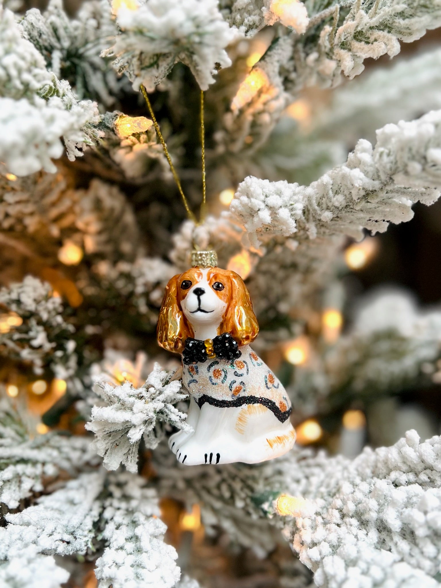 Sophisticated Spaniel Ornament