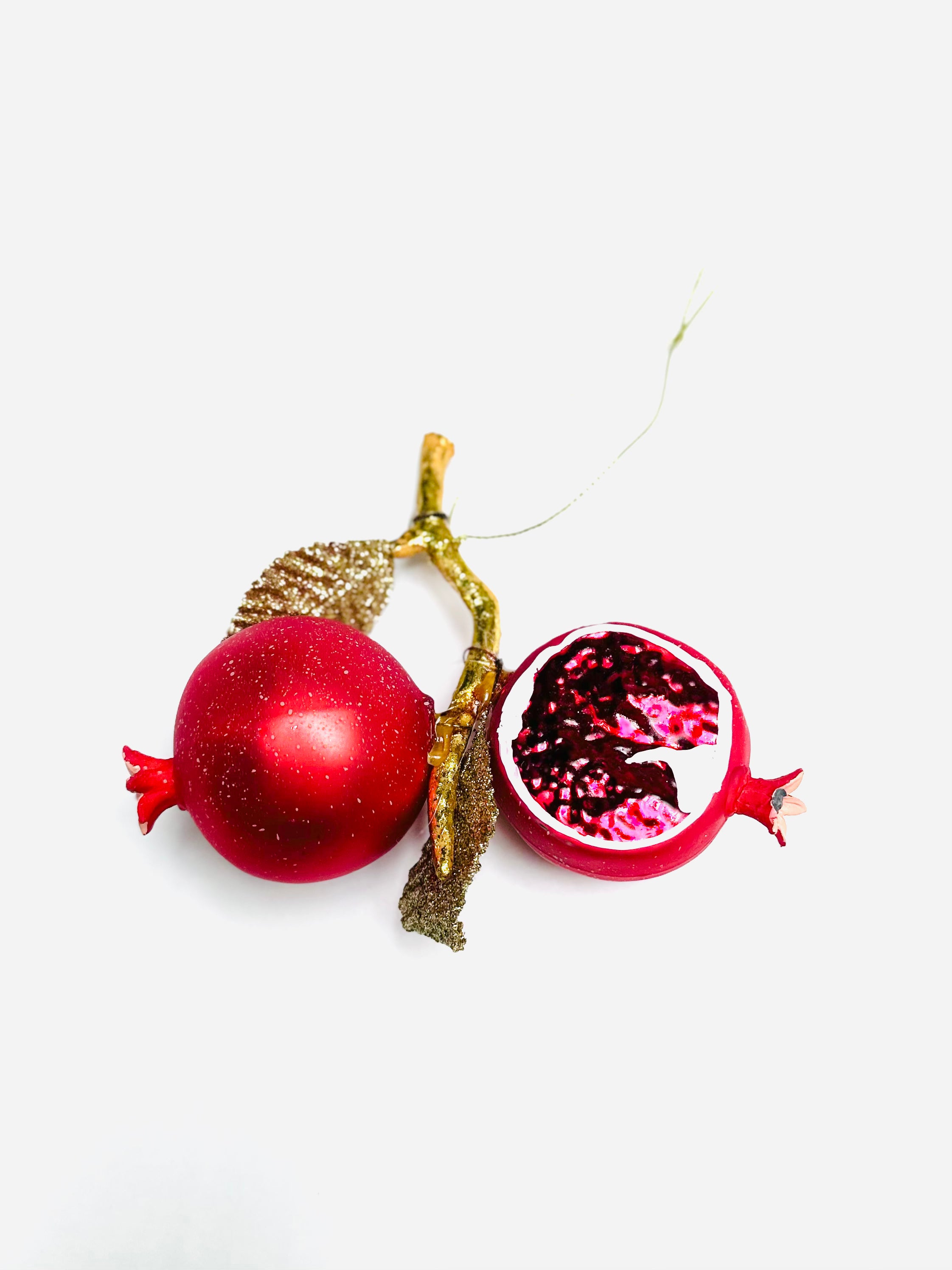 Gold Leaf Cultivated Pomegranate Ornament