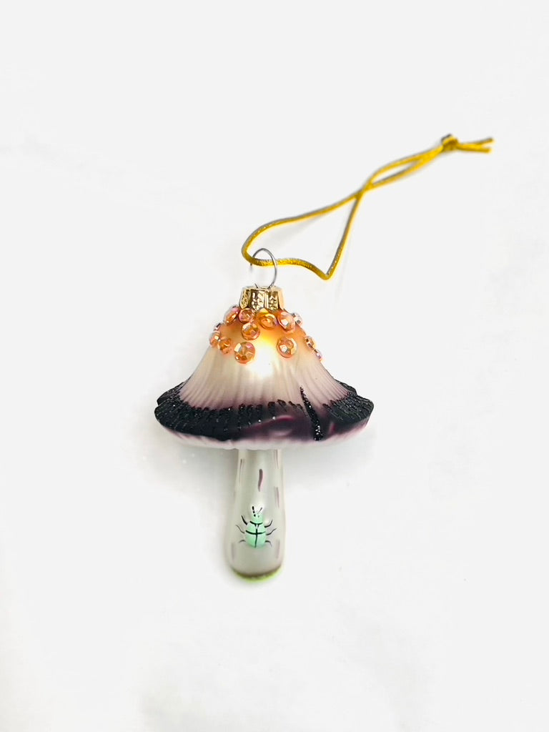 Bejeweled Wooded Glen Mushroom Ornament