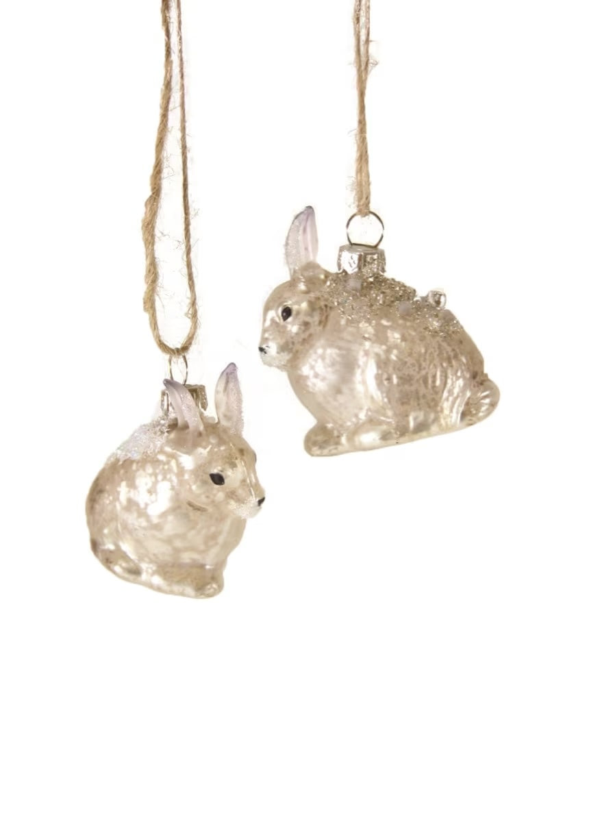 Silver Arctic Hare Ornament