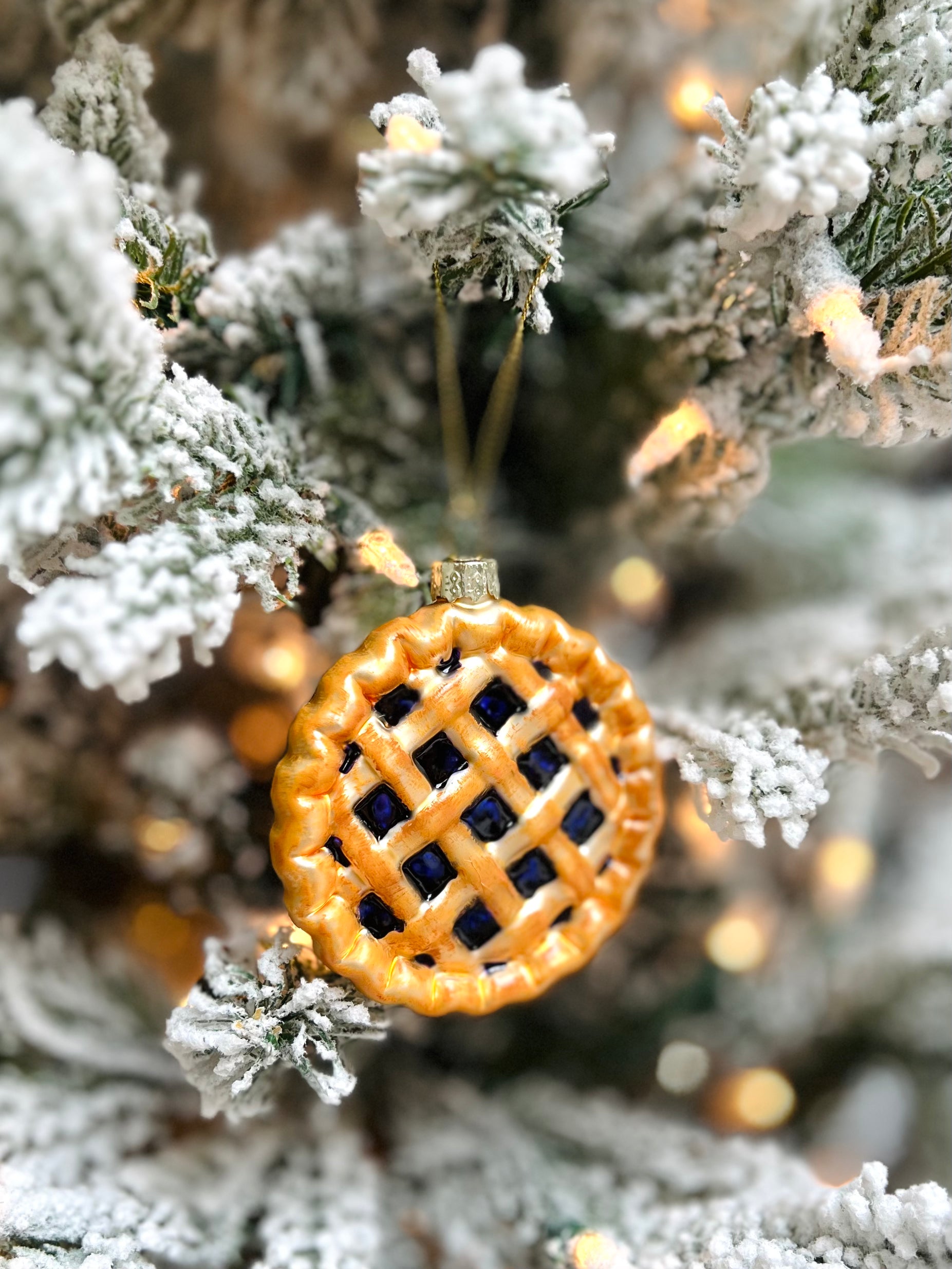Blueberry Latice Pie Ornament