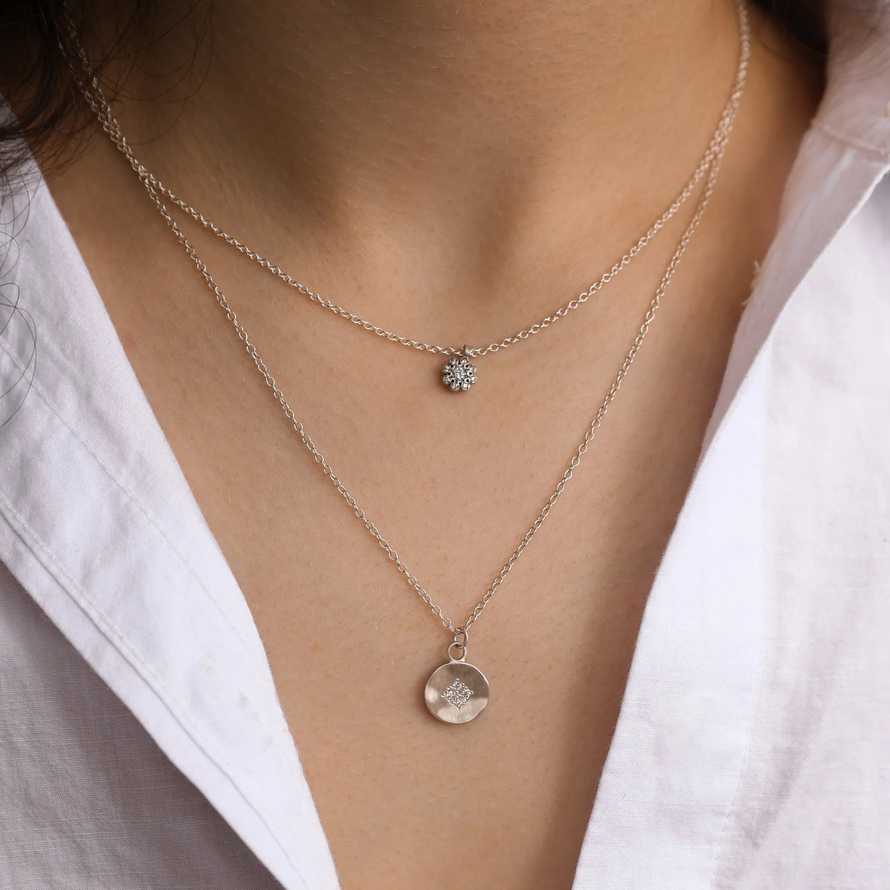 Four Star Wave Pendant Necklace