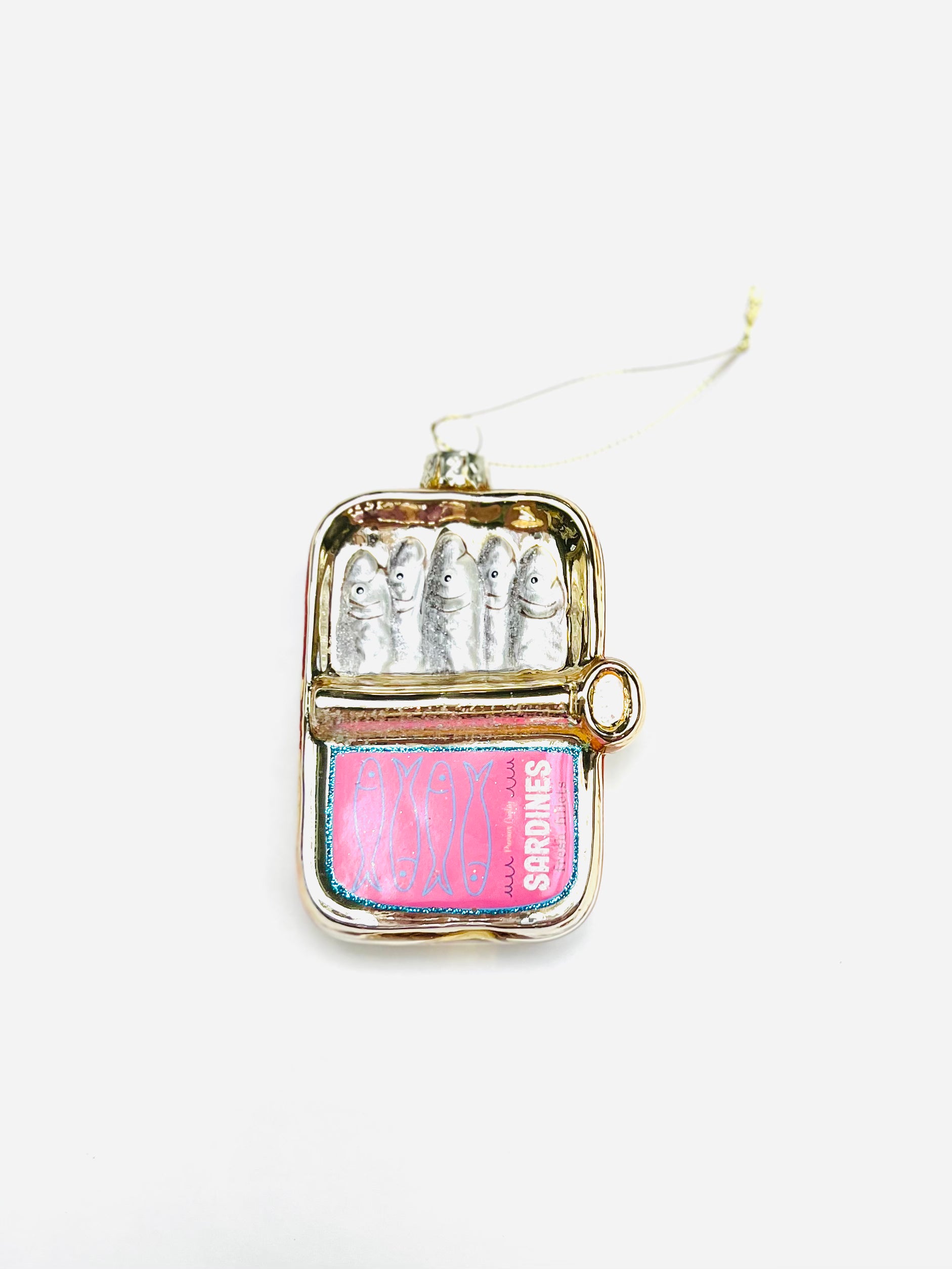 Pink & Gold Tin of Sardines Ornament