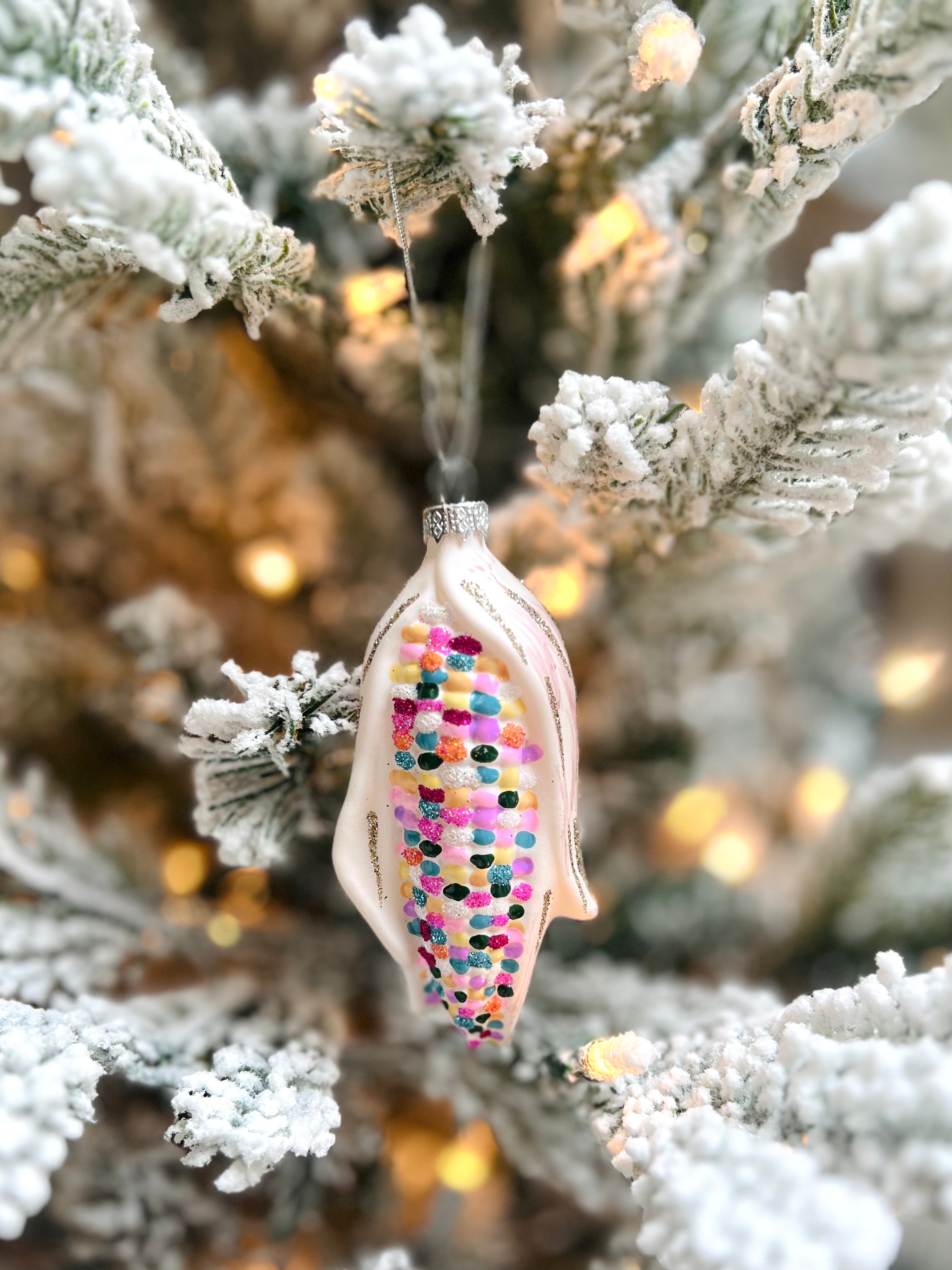Rainbow Corn Ornament