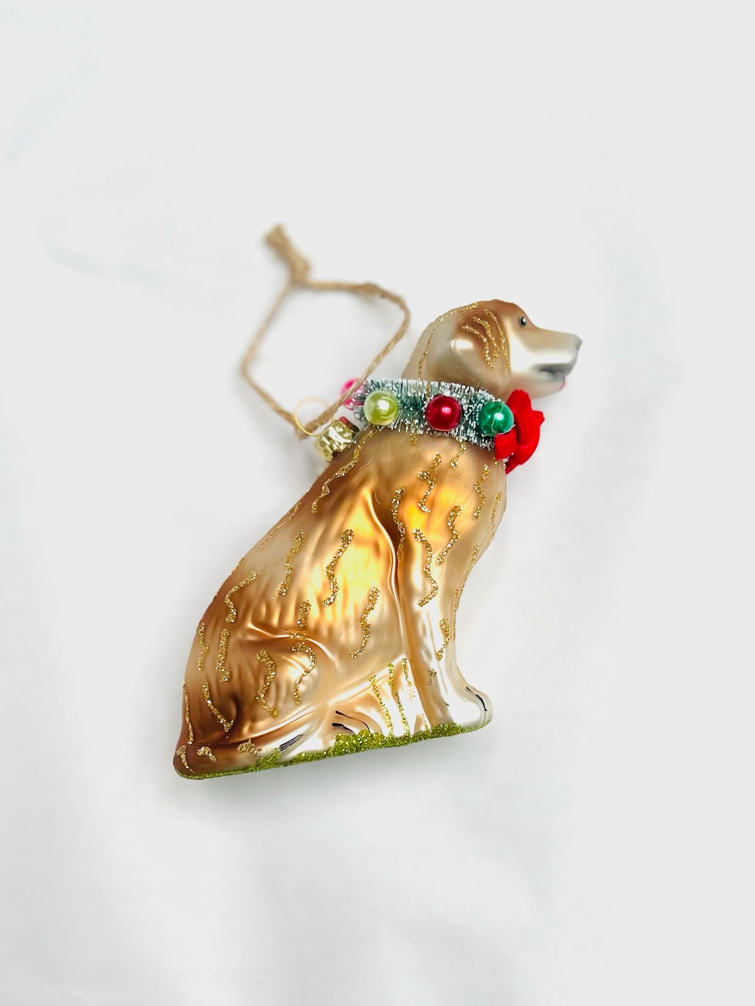 Festive Yellow Lab Ornament