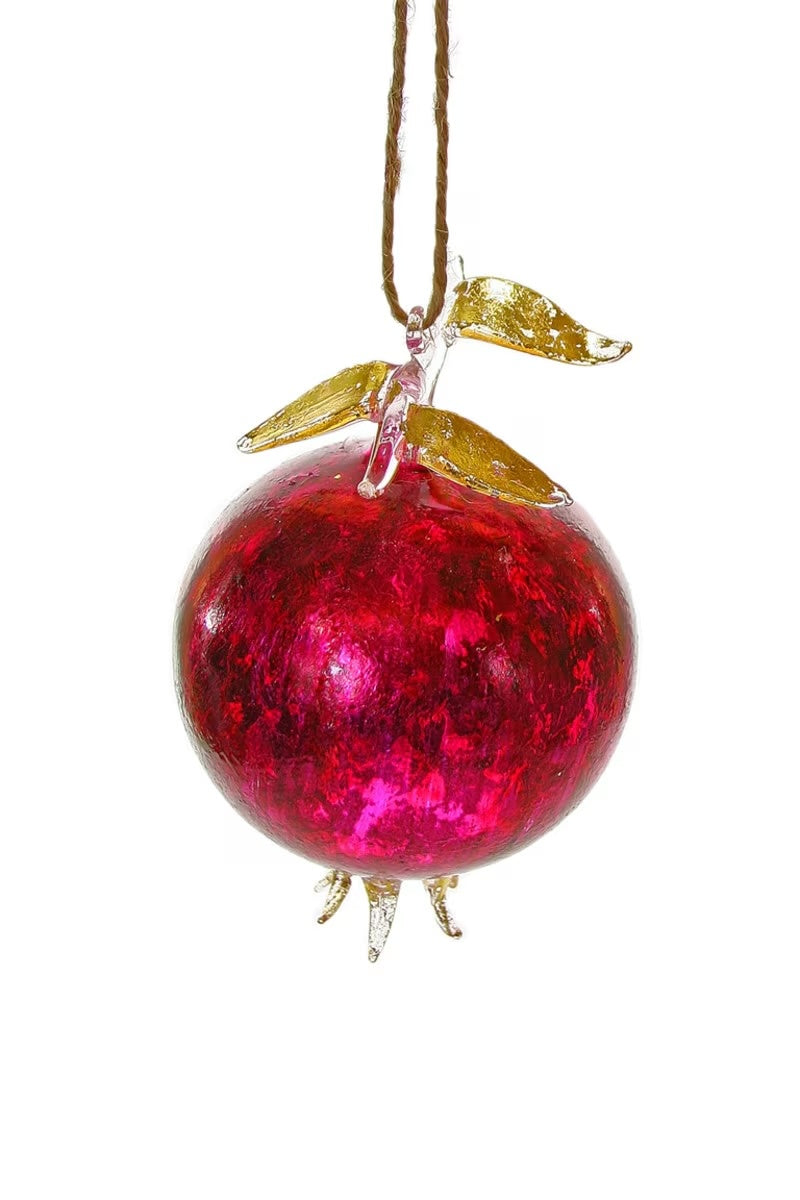 Shimmering Red Pomegranate Ornament