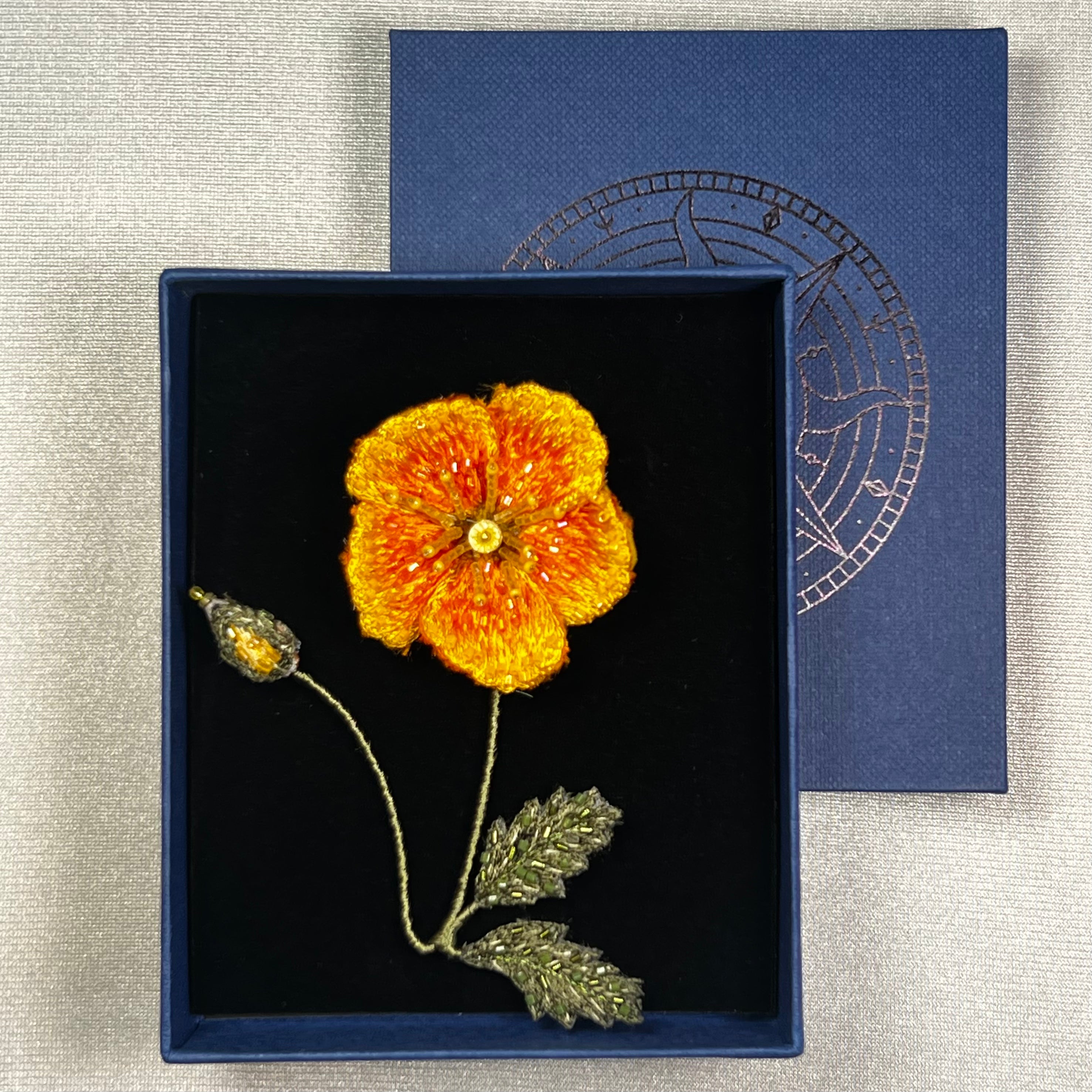 California Golden Poppy Brooch
