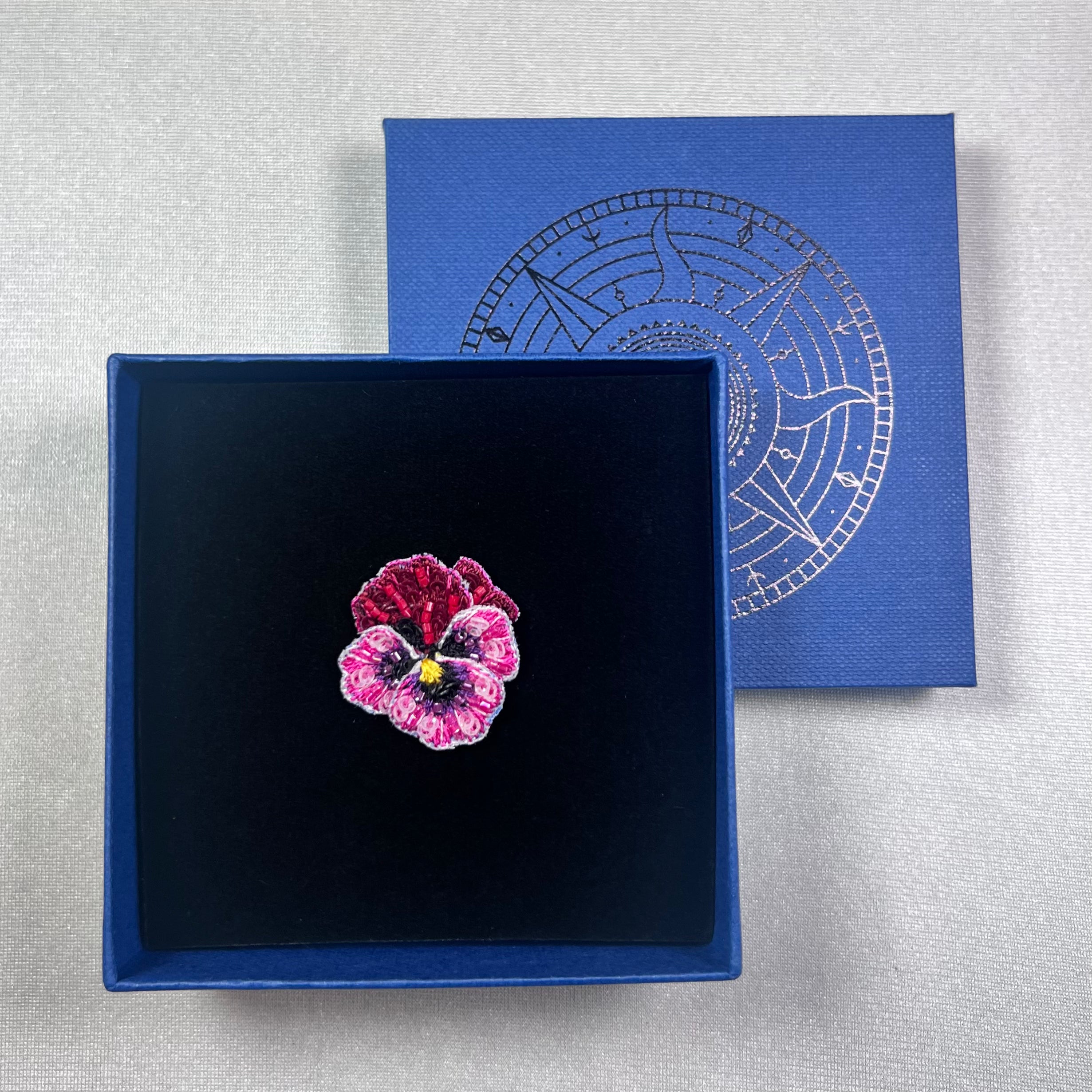 Rose Pansy Button