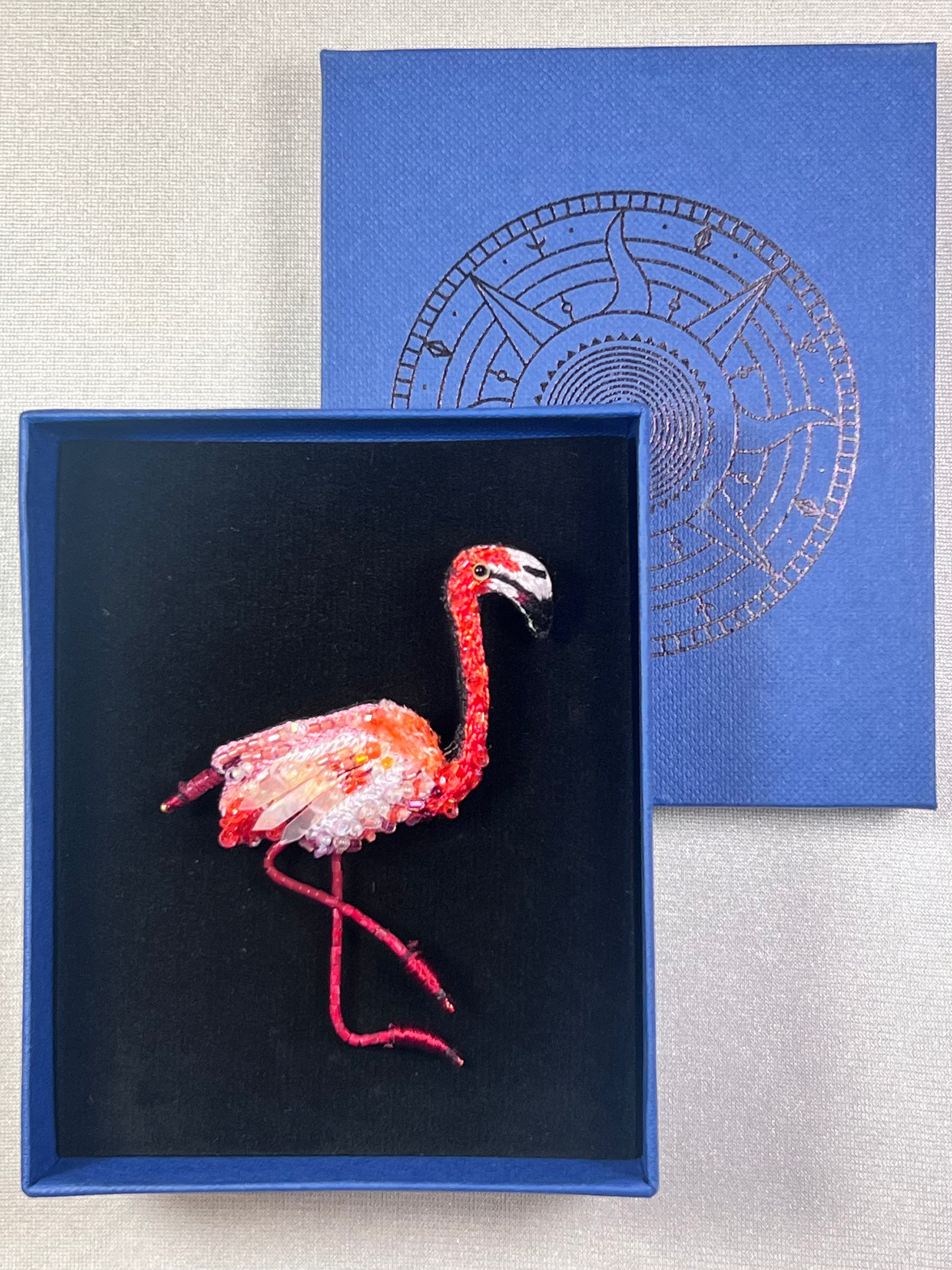 Caribbean Flamingo Brooch
