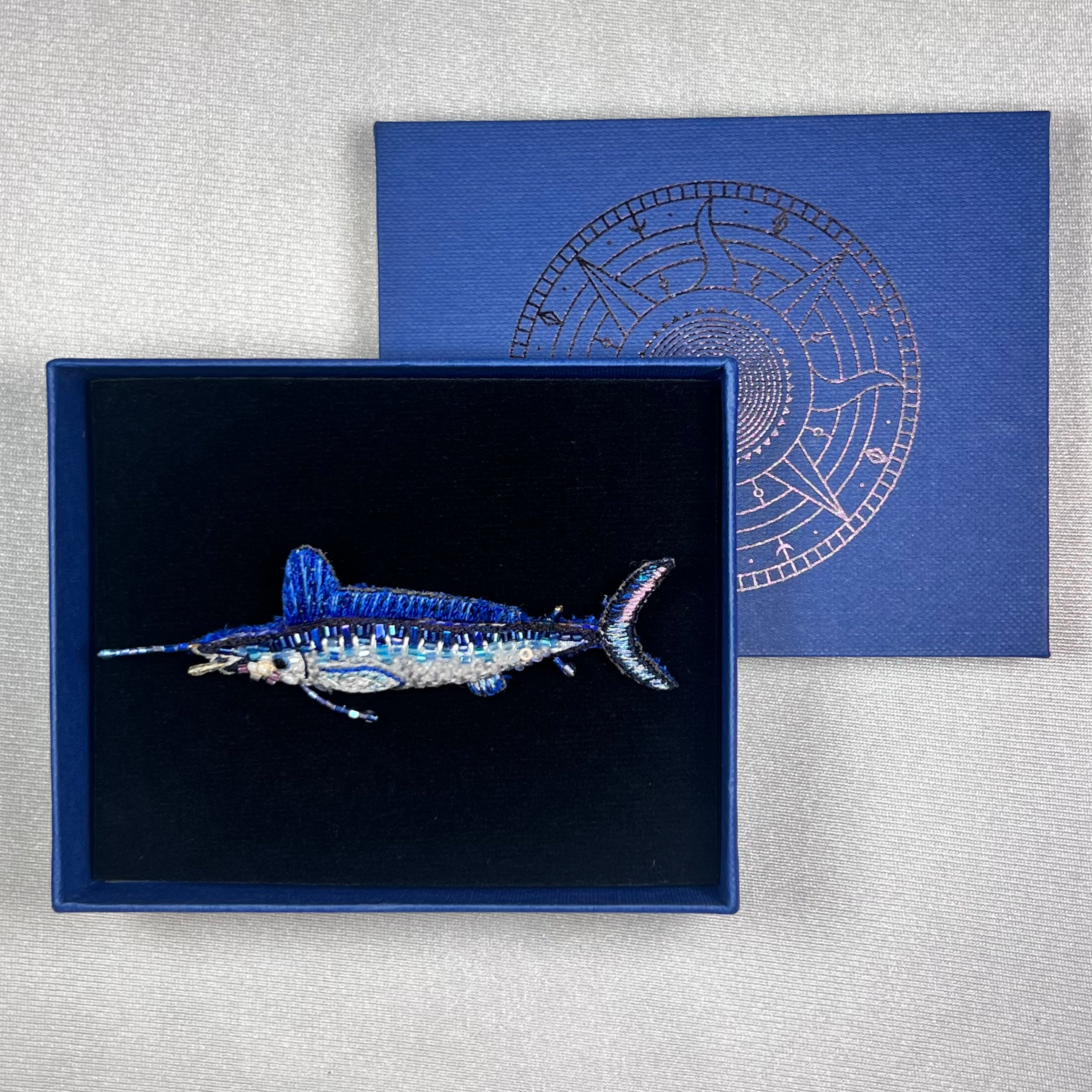 White Marlin Brooch
