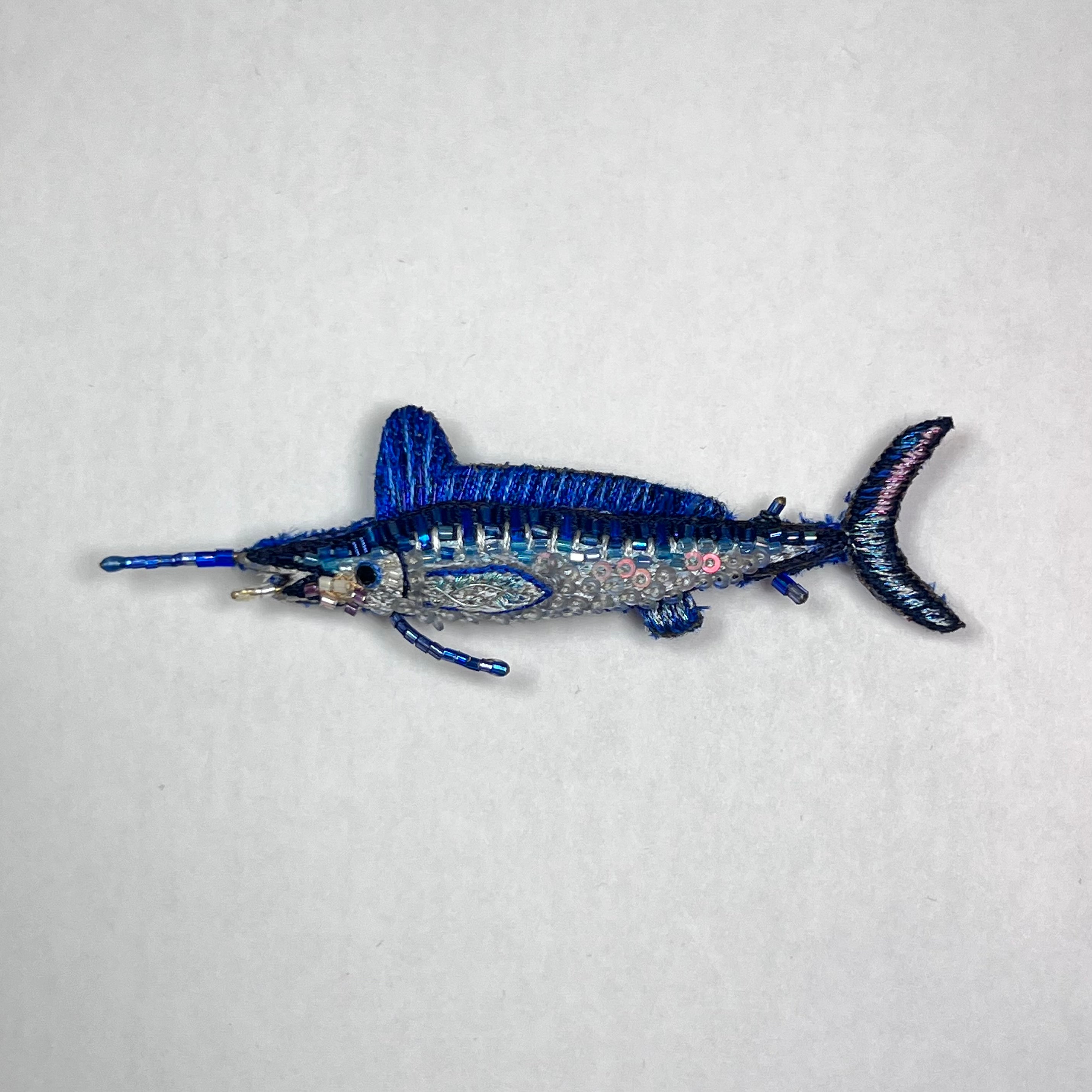 White Marlin Brooch