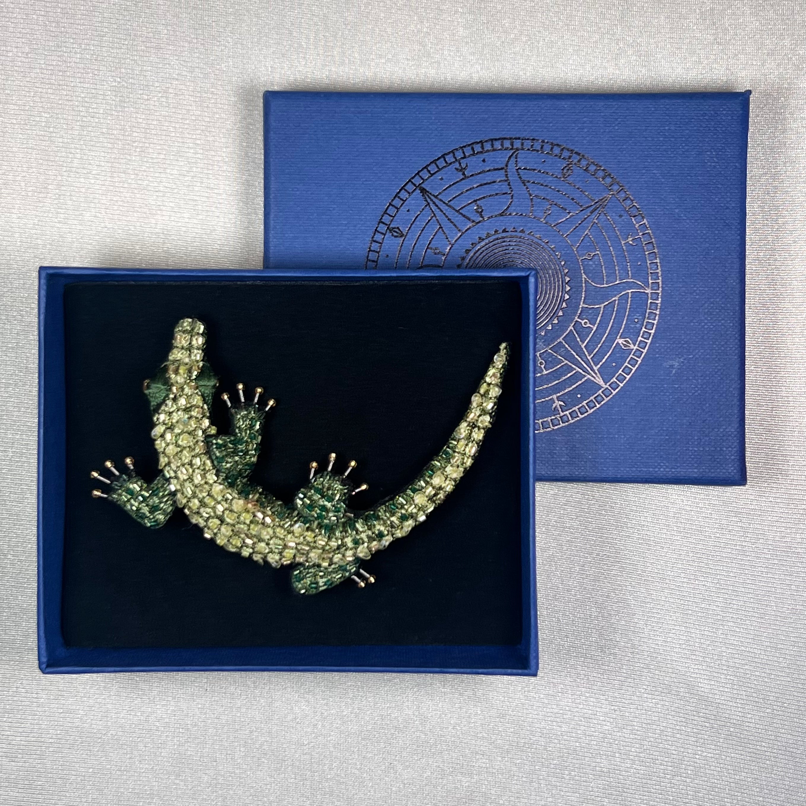 Nile Crocodile Brooch