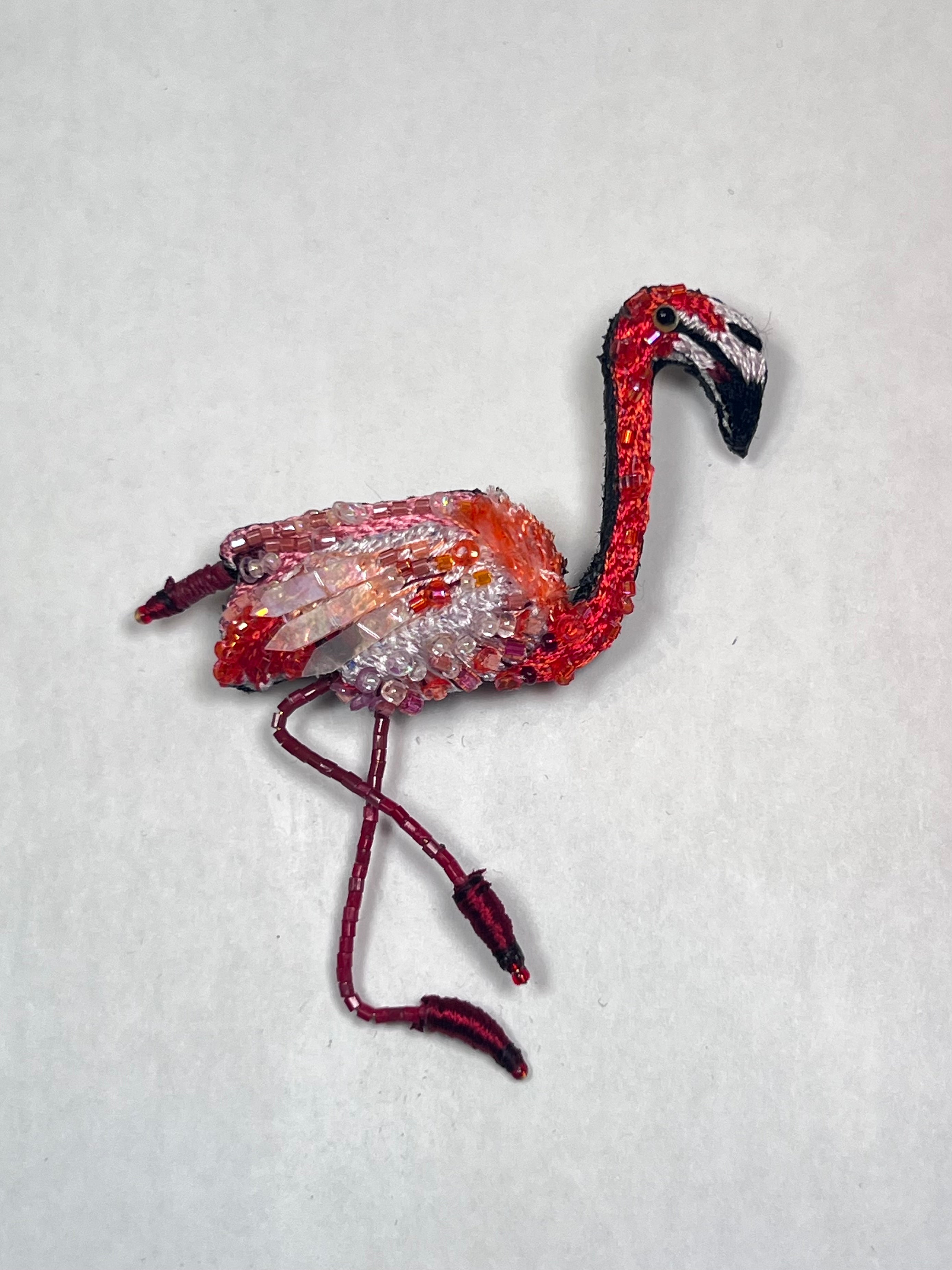 Caribbean Flamingo Brooch