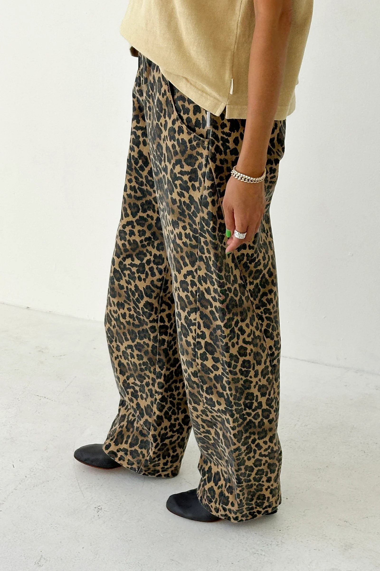 Long Leopard Arc Pants