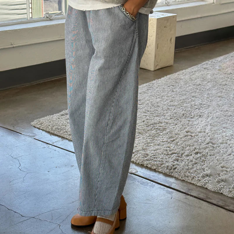 Blue Stripe Arc Pants