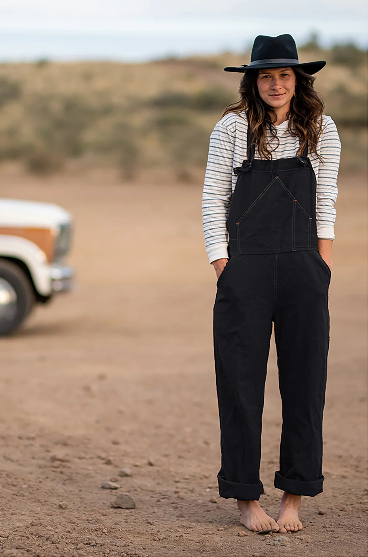 Black Canvas Overalls