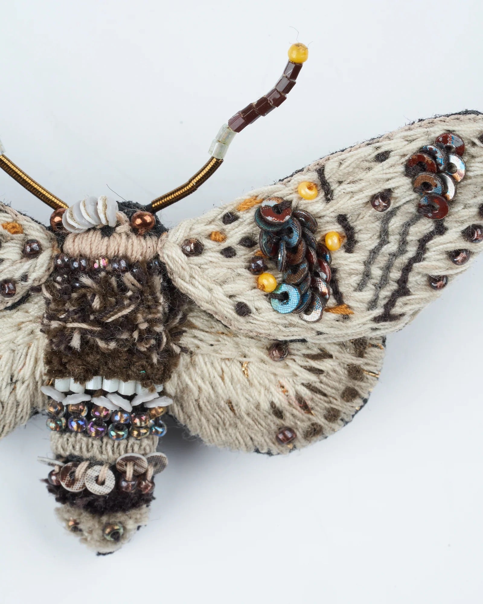 Alder Kitten Moth Brooch