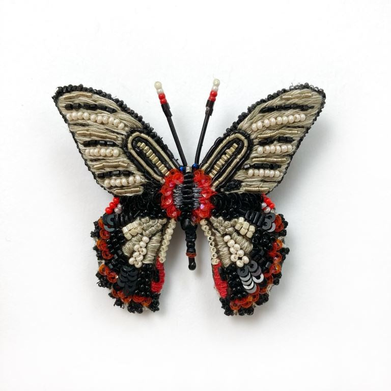 Black Ballerina Butterfly Brooch