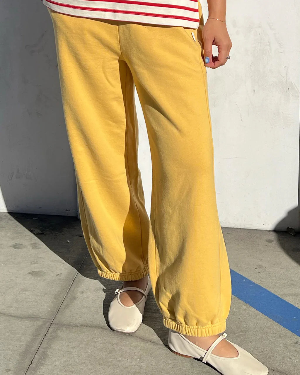 French Terry Deep Yellow Balloon Pants