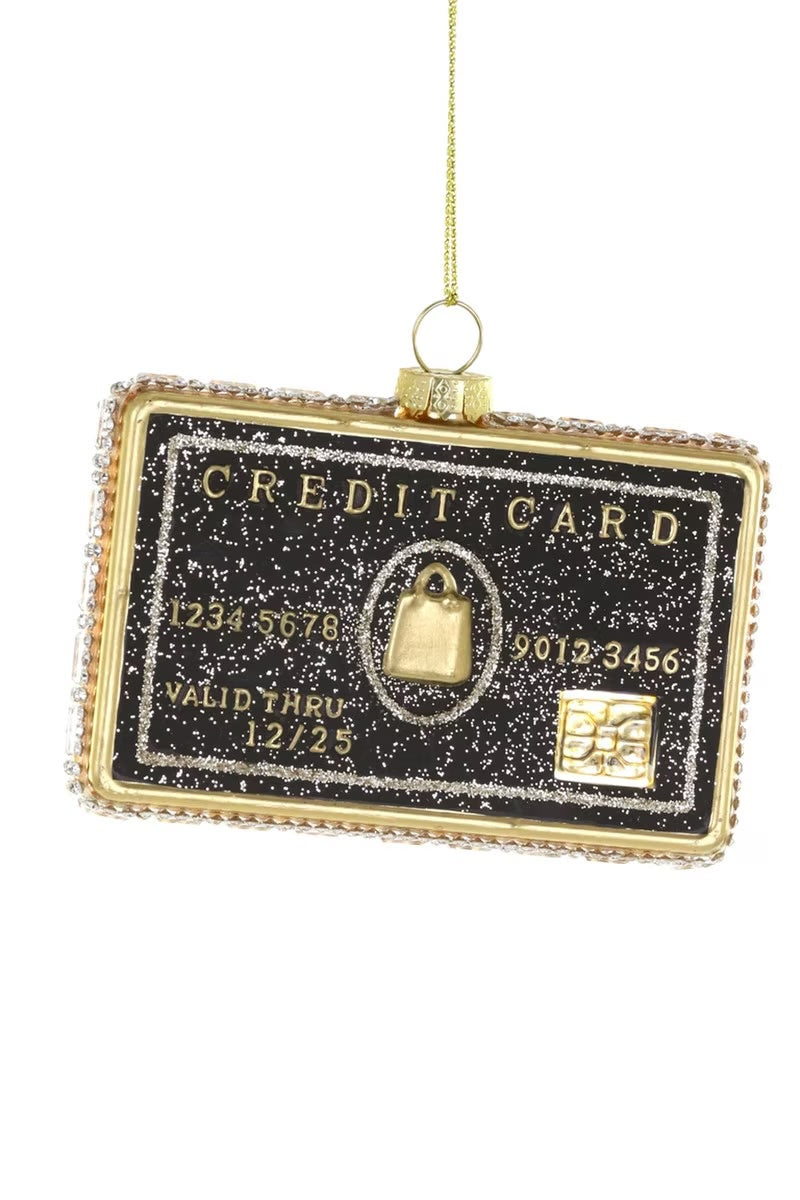 Black & Gold Credit Card Ornament