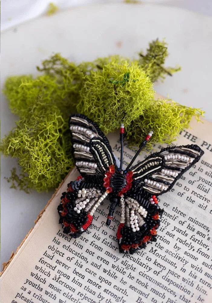 Black Ballerina Butterfly Brooch