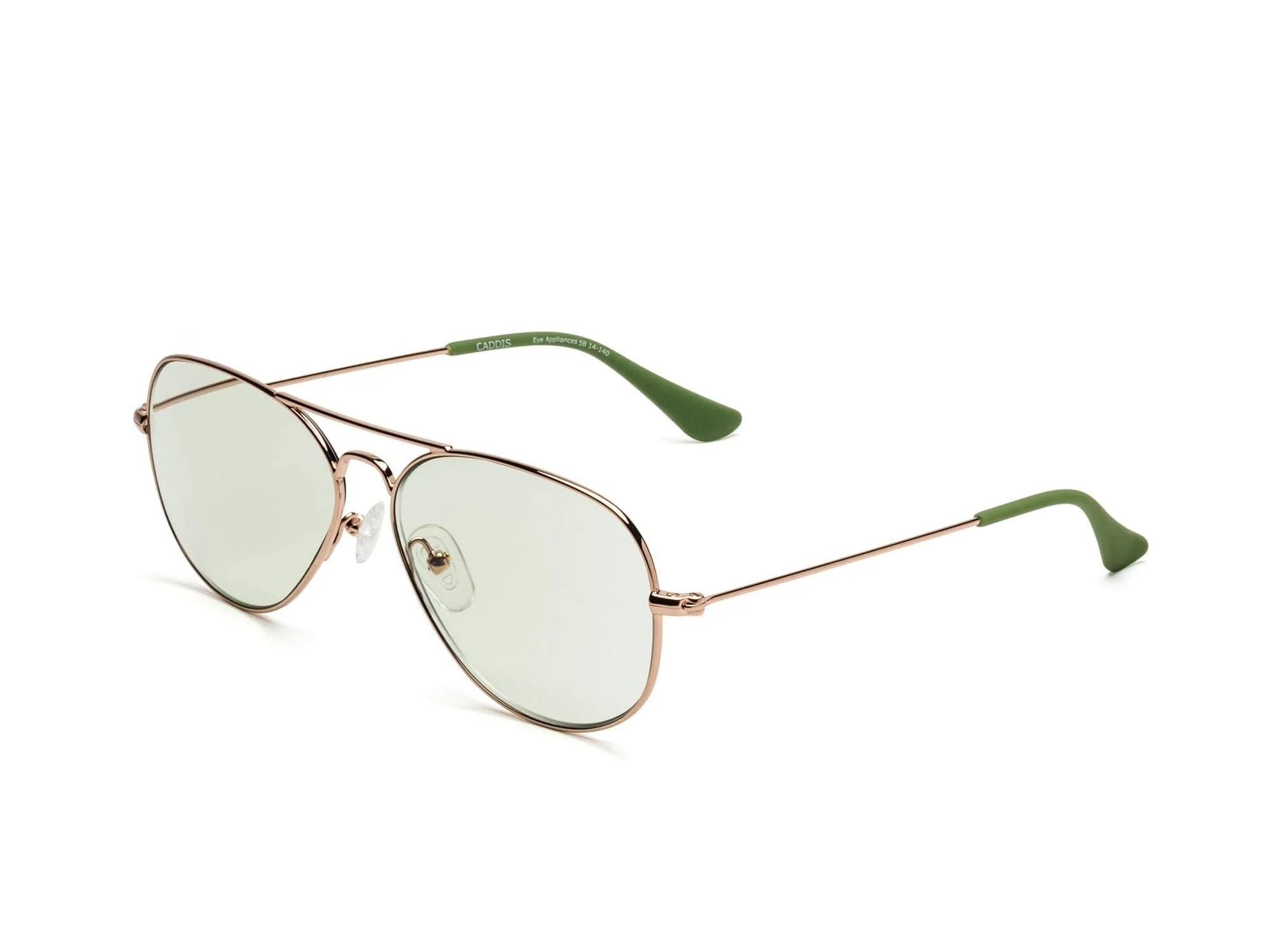 Mabuhay Reading Glasses in Rose Gold Green