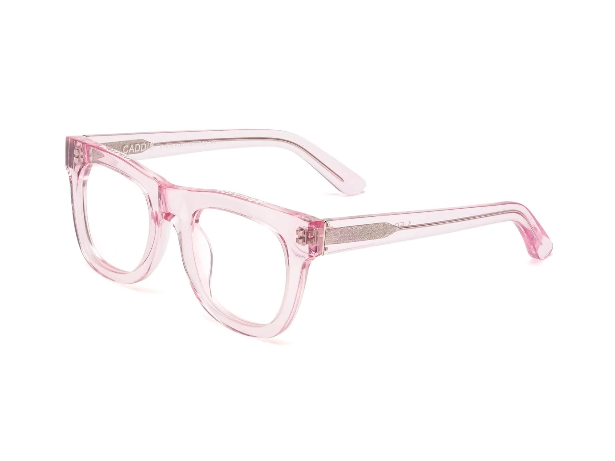 D28 Reading Glasses in Polished Clear Pink