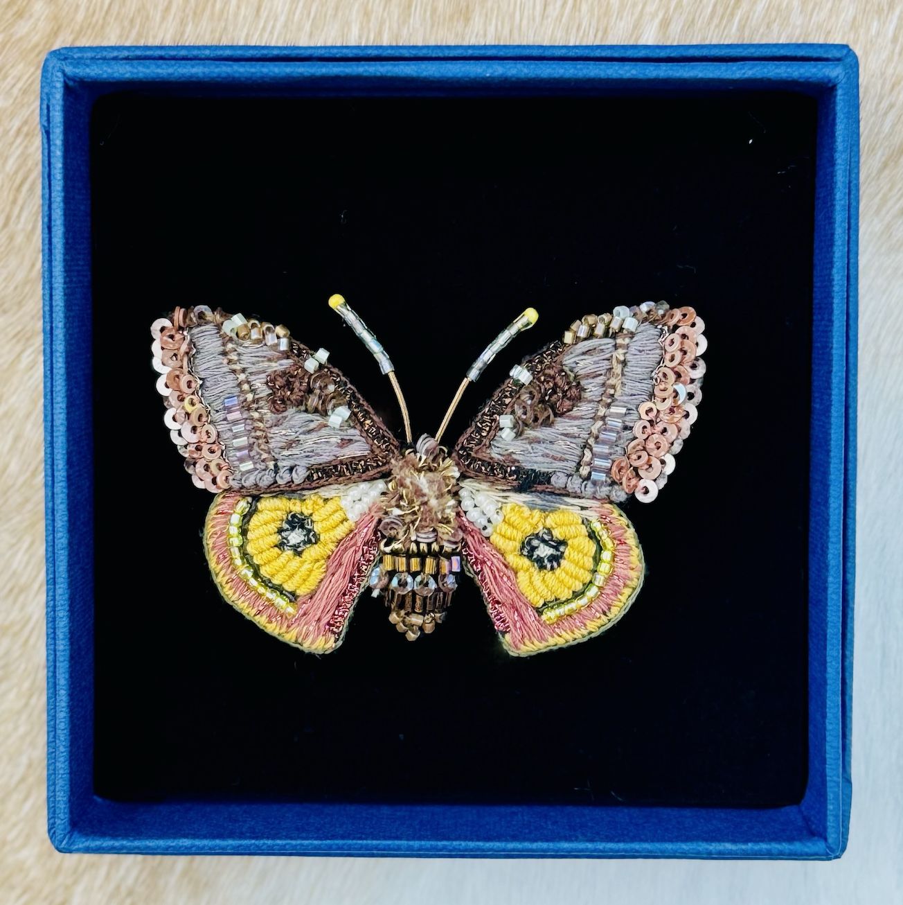 Eye Oh Moth Brooch Pin