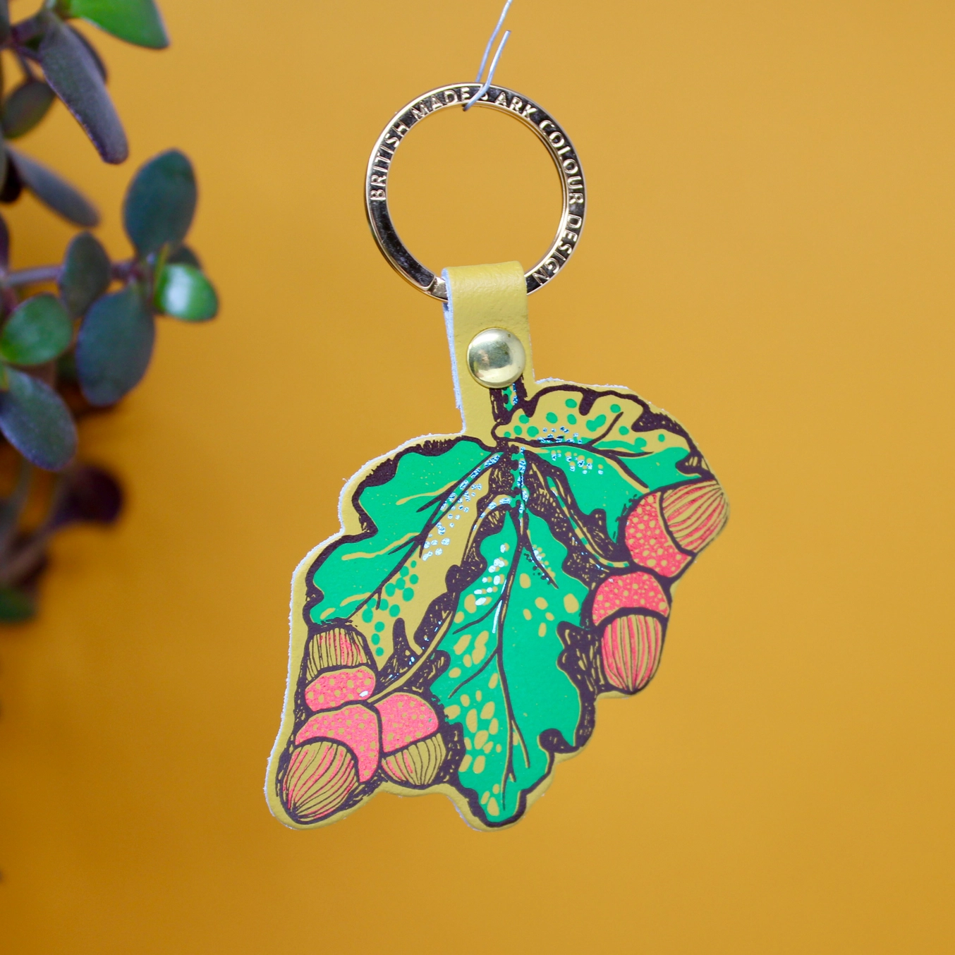 Mighty Oaks Leather Key Ring