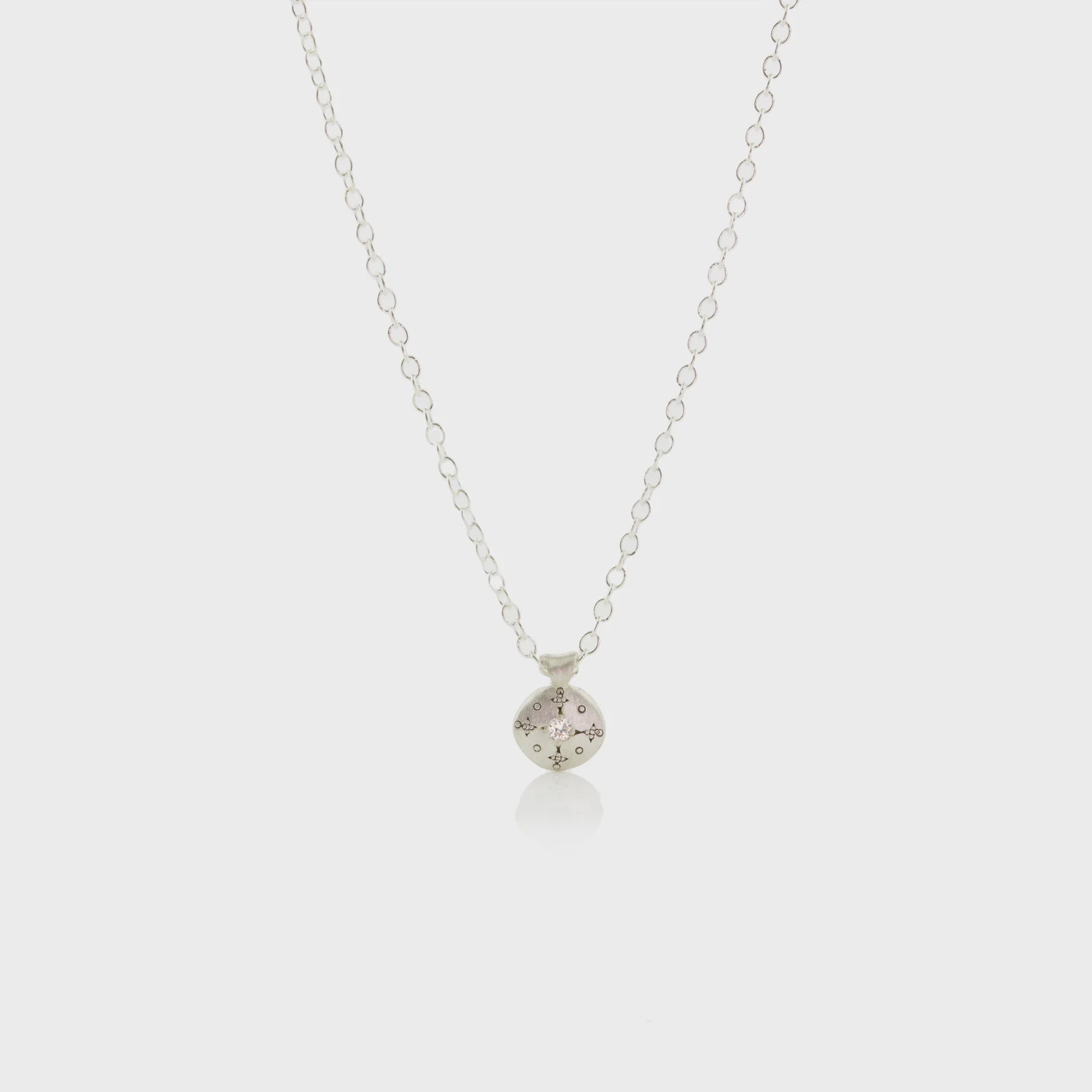Silver Lights Charm Necklace