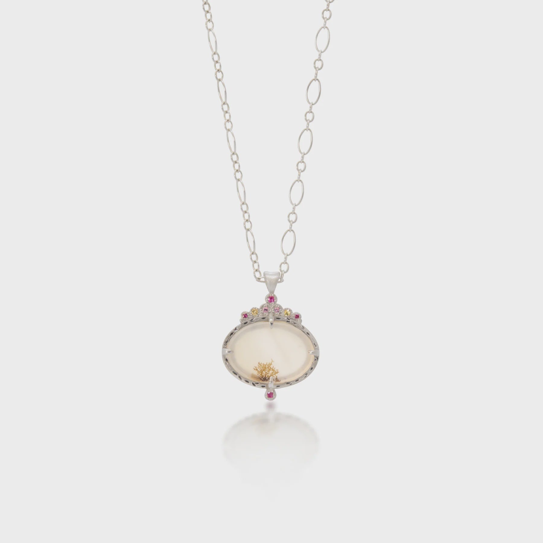 Scenic Agate Pendant Necklace