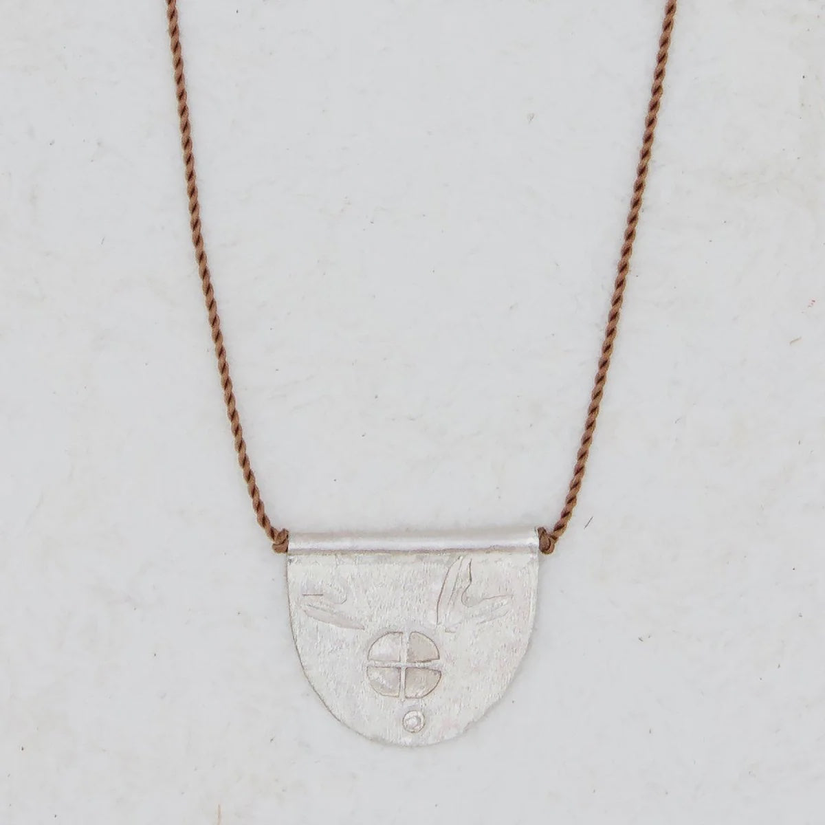 Silver Halfmoon Talisman Necklace